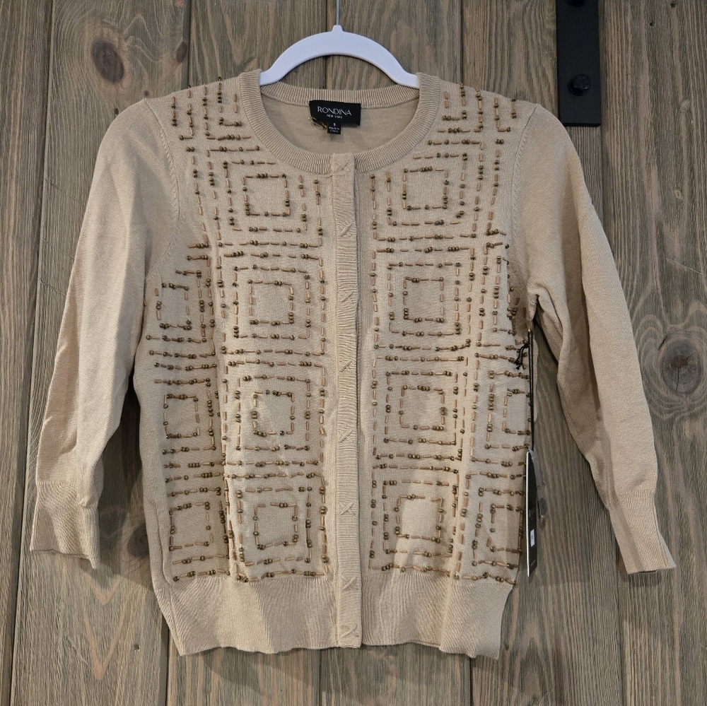 Rondina Beaded Knit Cardigan